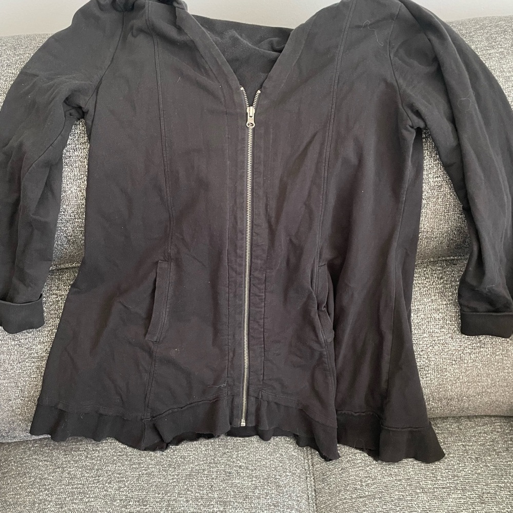Xl black zip up hoodie